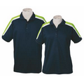 Men's or Ladies' Polo Shirt w/ Contrasting 2 Color Shoulder Panel - 25 Day Custom Overseas Express
